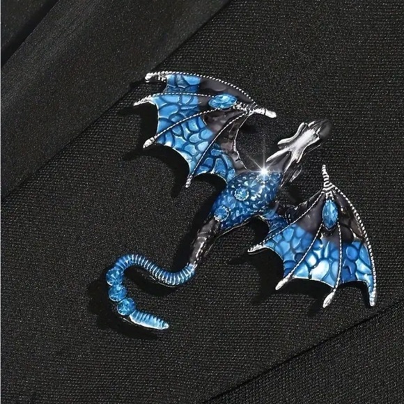 Jewelry - Blue Dragon Brooch